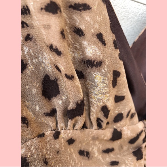 BNWT Revolve LPA Leopard Puff Sleeve Dress - Picture 8 of 13